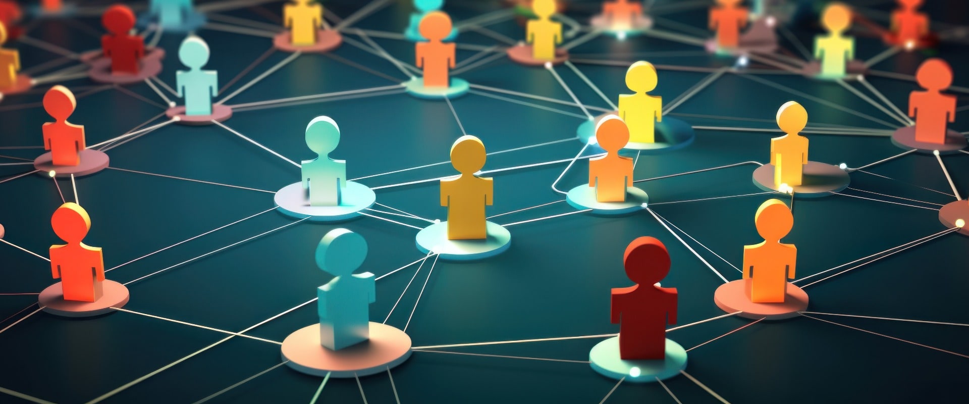 Concept de réseau social professionnel, connections entre personnes